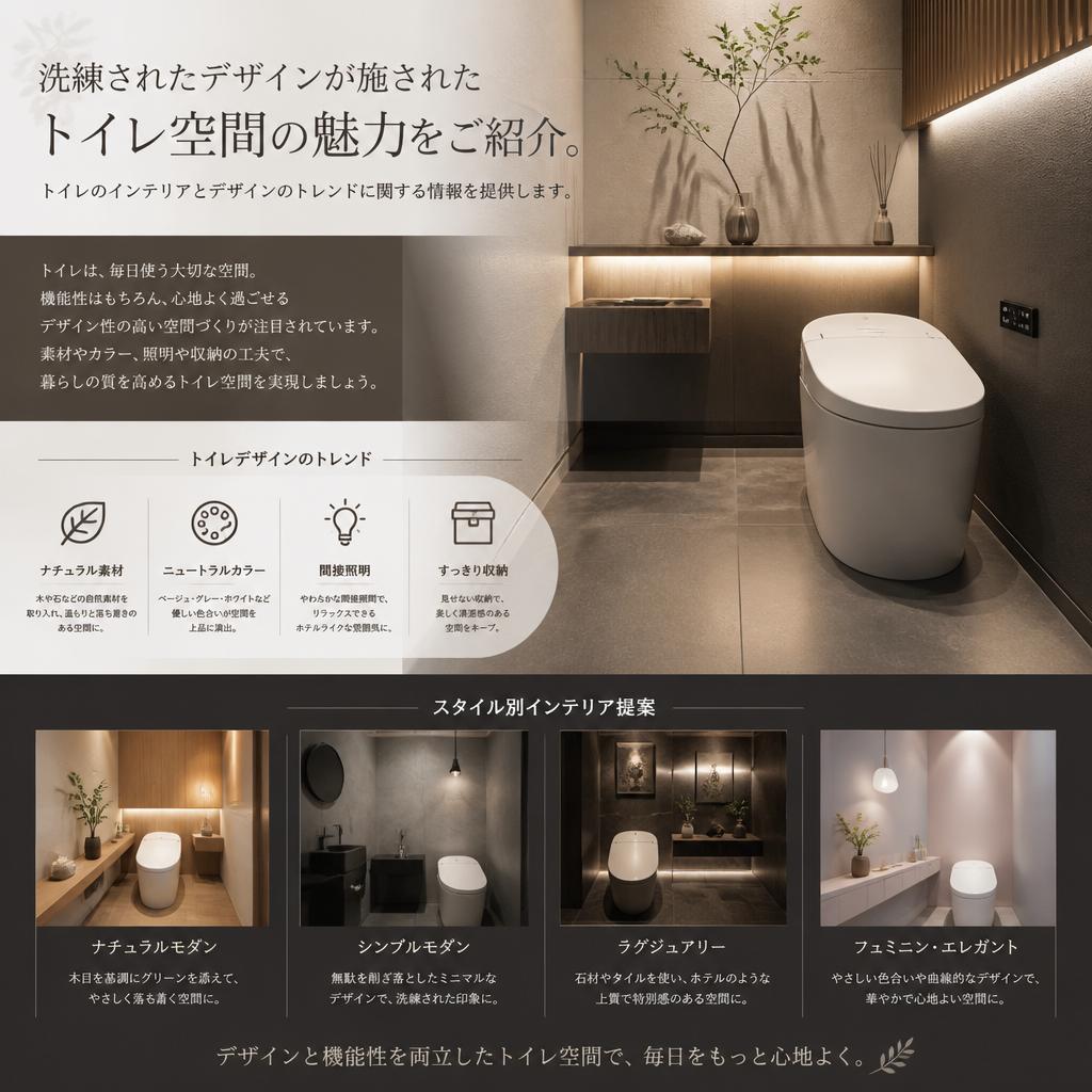現代的デザインのトイレ