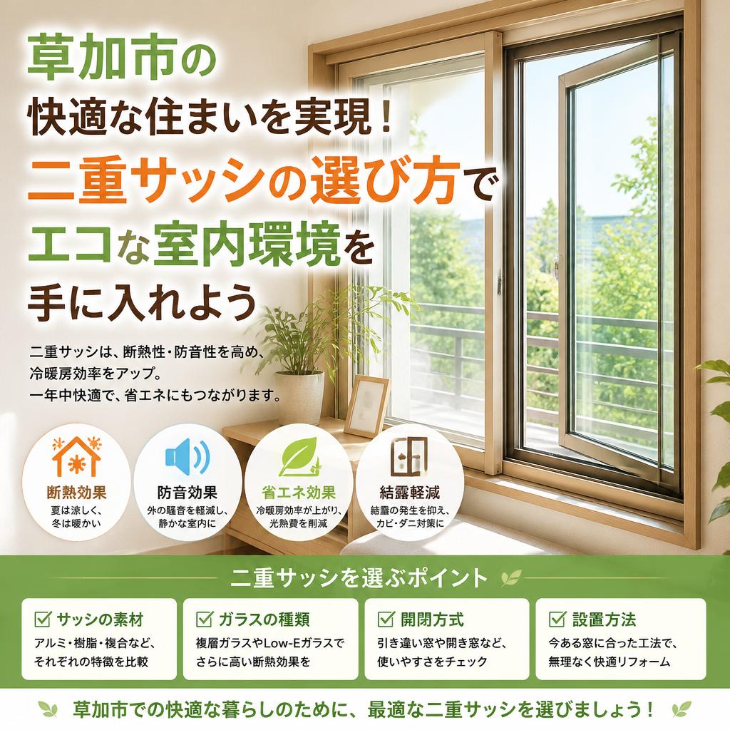 草加市の快適な住まいを実現！二重サッシの選び方でエコな室内環境を手に入れよう