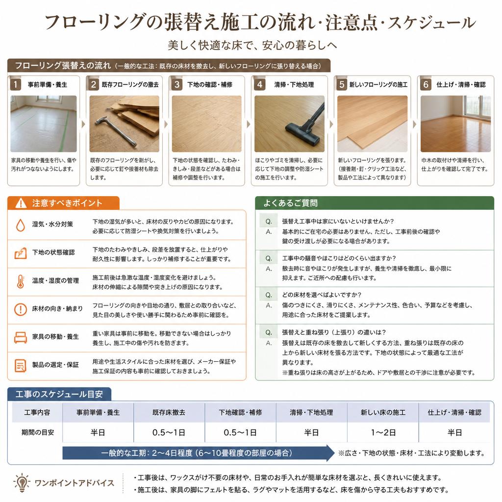 3. 施工の流れと注意点